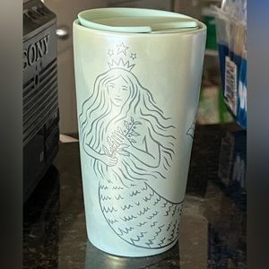 Starbucks 50th Anniversary Collection Iridescent Seafoam Green Ceramic 12 Oz